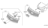 Diagram for 2017 Infiniti QX50 Grille - 62070-5UA0A