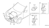 Diagram for 2014 Infiniti QX50 Horn - 25610-1BA0A