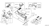 Diagram for 2017 Infiniti QX50 Center Console Base - 96911-5UB2A