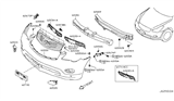Diagram for Infiniti QX50 Grille - 62257-1BA3A