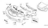 Diagram for 2016 Infiniti QX50 Grille - 62257-1BA3A