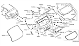 Diagram for Infiniti QX50 Body Door Lift Support - 90450-1BA1C