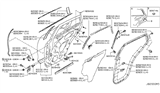 Diagram for 2013 Infiniti EX37 Weather Strip - 82838-1BA3A