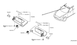 Diagram for 2016 Infiniti QX50 Sun Visor - 96401-3WV8A