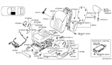 Diagram for Infiniti EX37 Seat Cover - 87370-1BF3A