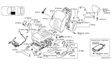 Diagram for Infiniti QX50 Seat Cover - 87670-5UK0A