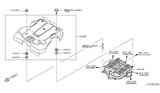 Diagram for 2013 Infiniti EX37 Engine Cover - 14041-JK21A