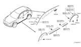 Diagram for 2016 Infiniti QX50 Door Moldings - 80870-5UA0A