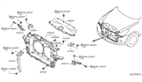 Diagram for 2015 Infiniti QX50 Radiator Support - 62501-1BA0A