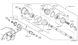 Diagram for 2016 Infiniti QX50 Axle Shaft - 39601-1BB0A