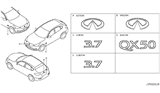 Diagram for 2017 Infiniti QX50 Emblem - 84890-3WW0A