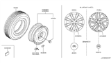 Diagram for Infiniti EX37 Wheel Cover - 40315-1BB2A