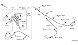 Diagram for 2014 Infiniti QX50 Parking Brake Cable - 36530-1BA0A