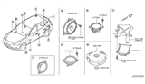 Diagram for 2016 Infiniti QX50 Car Speakers - 28152-1AA0A