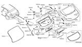 Diagram for Infiniti EX35 Liftgate Hinge - 90400-1BA0A