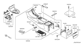 Diagram for Infiniti Q60 Armrest - 96920-JK43C