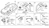 Diagram for Infiniti EX35 Mirror Switch - 25570-1BA1A