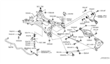 Diagram for 2010 Infiniti G37 Rear Crossmember - 55400-JL01E