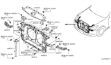 Diagram for 2015 Infiniti Q60 Radiator Support - 62501-JK00A