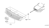 Diagram for 2013 Infiniti G37 Grille - 62070-JL00B