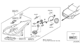 Diagram for 2008 Infiniti G37 Headlight - 26010-JL00B