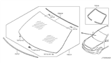 Diagram for 2012 Infiniti G37 Windshield - 72700-JL00C