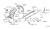 Diagram for 2010 Infiniti G37 Wheelhouse - 63844-JL00A