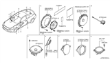 Diagram for Infiniti G37 Car Speakers - 28153-JL00B