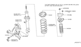 Diagram for Infiniti EX35 Bump Stop - 54050-JK50A