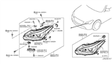 Diagram for 2017 Infiniti Q70L Headlight - 26010-4AP0B