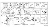 Diagram for Infiniti M37 Parking Assist Distance Sensor - 284K0-1ME0A