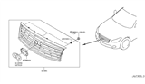 Diagram for Infiniti Q70 Grille - 62310-1MA0B