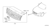 Diagram for Infiniti M35h Grille - 62310-1MA0B