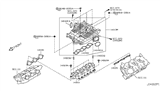 Diagram for Infiniti M37 Intake Manifold Gasket - 14035-1MC0A