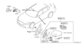 Diagram for Infiniti M37 Car Mirror - K6301-1MA0A