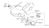 Diagram for Infiniti M37 Mirror Cover - 96326-1MA1A