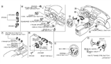 Diagram for Infiniti Seat Heater Switch - 25500-1MA1B