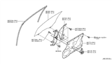 Diagram for Infiniti M35h Window Motor - 80731-1MA0A