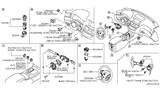 Diagram for Infiniti Q70L Ignition Switch - 25151-1LA0A