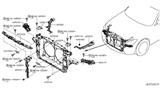 Diagram for 2019 Infiniti Q70L Radiator Support - 62290-1MA0A