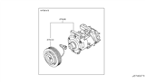 Diagram for 2018 Infiniti Q70L A/C Compressor - 92600-1CB2A