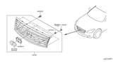 Diagram for 2015 Infiniti Q70 Grille - 62310-4AM1A