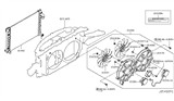 Diagram for Infiniti Cooling Fan Module - 21493-4GA0A