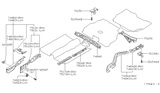 Diagram for Infiniti I30 Rear Crossmember - 75630-40U00