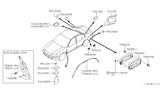 Diagram for Infiniti I30 Body Mount Hole Plug - 01658-02111