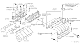 Diagram for Infiniti Throttle Body Gasket - 16175-31U00