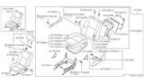 Diagram for 1996 Infiniti I30 Seat Cushion - 87350-49U13