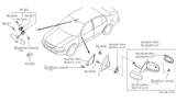 Diagram for Infiniti I30 Car Mirror - 96366-40U00