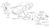 Diagram for 2000 Infiniti Q45 Mirror Cover - 96329-6P100