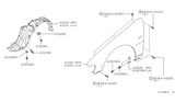 Diagram for 1996 Infiniti I30 Fender - F3100-51U30